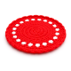 Red Crochet Cotton Yarn Handcrafted Doily Coaster